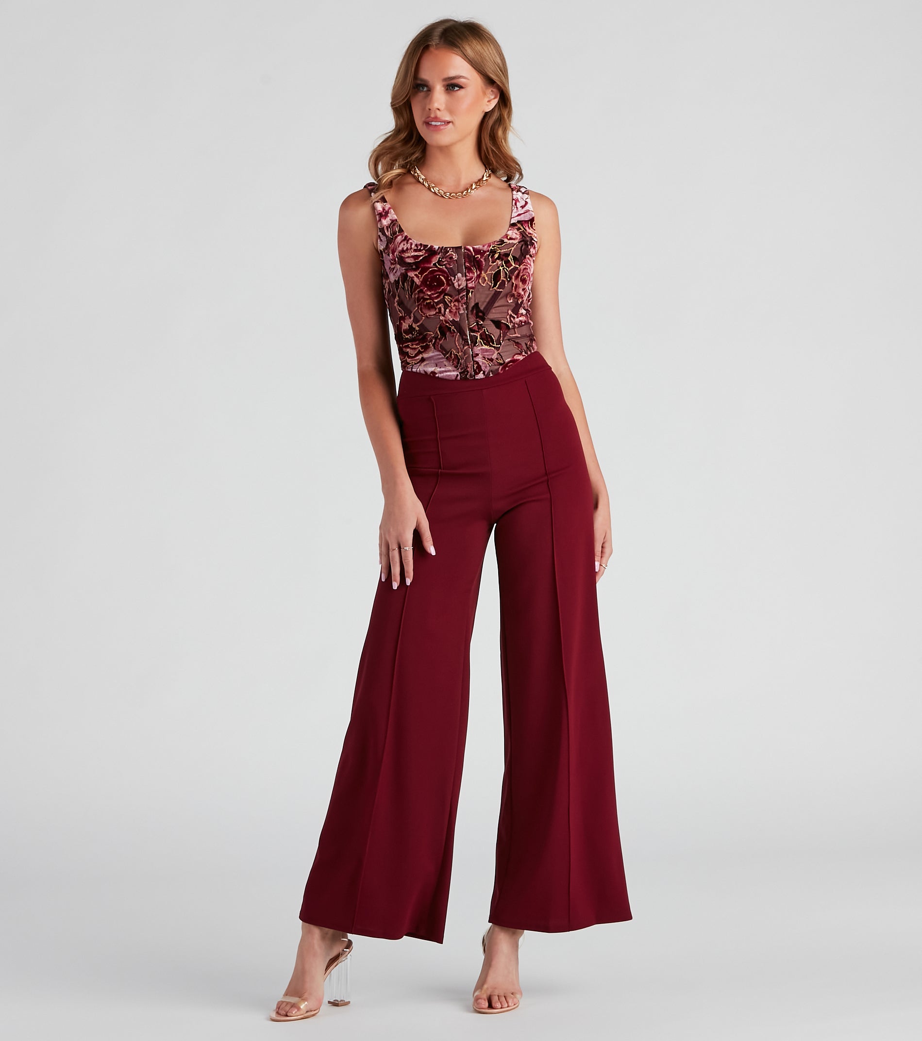 So Chic Crepe Wide-Leg Pants - Image 5