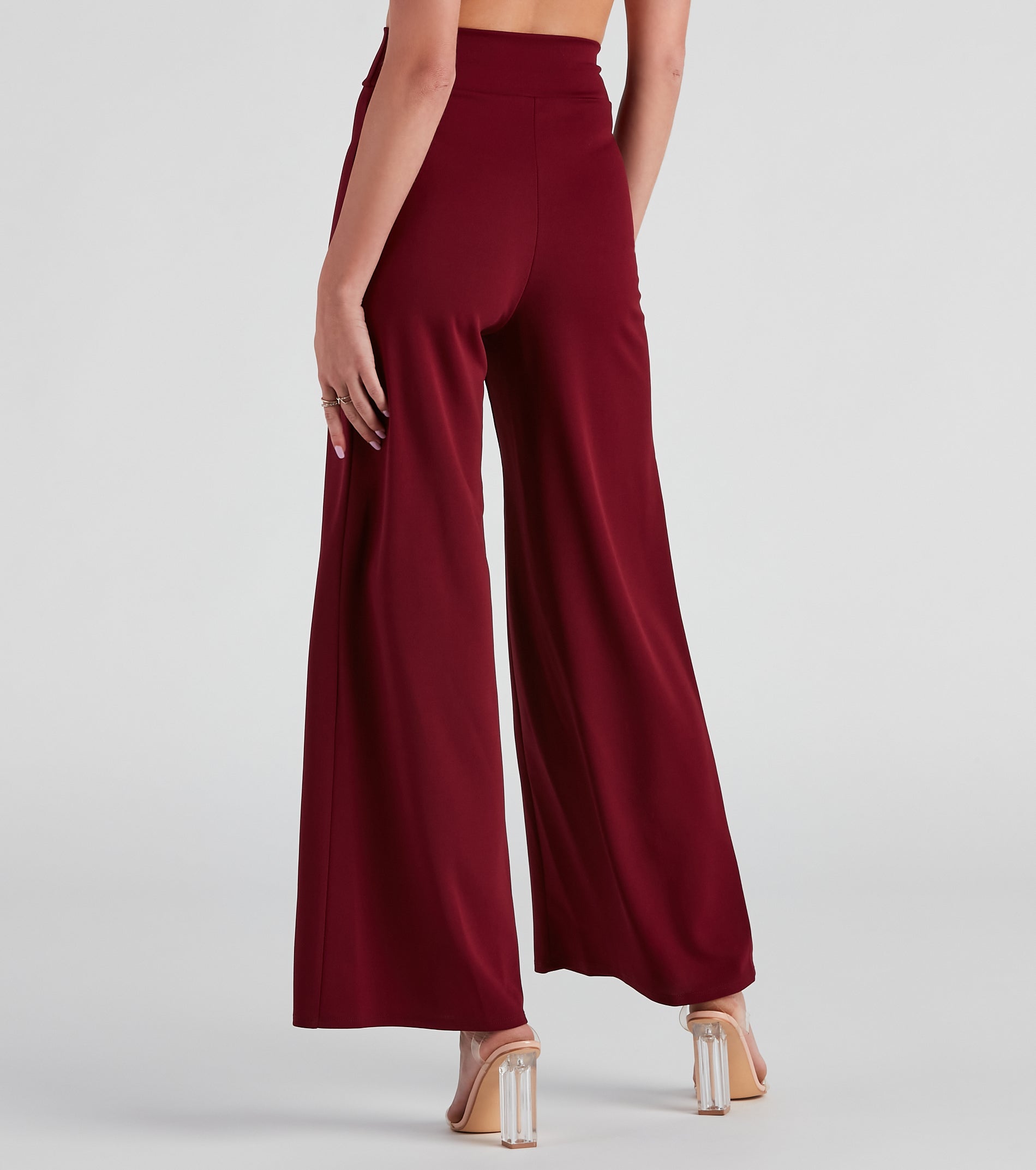 So Chic Crepe Wide-Leg Pants - Image 7