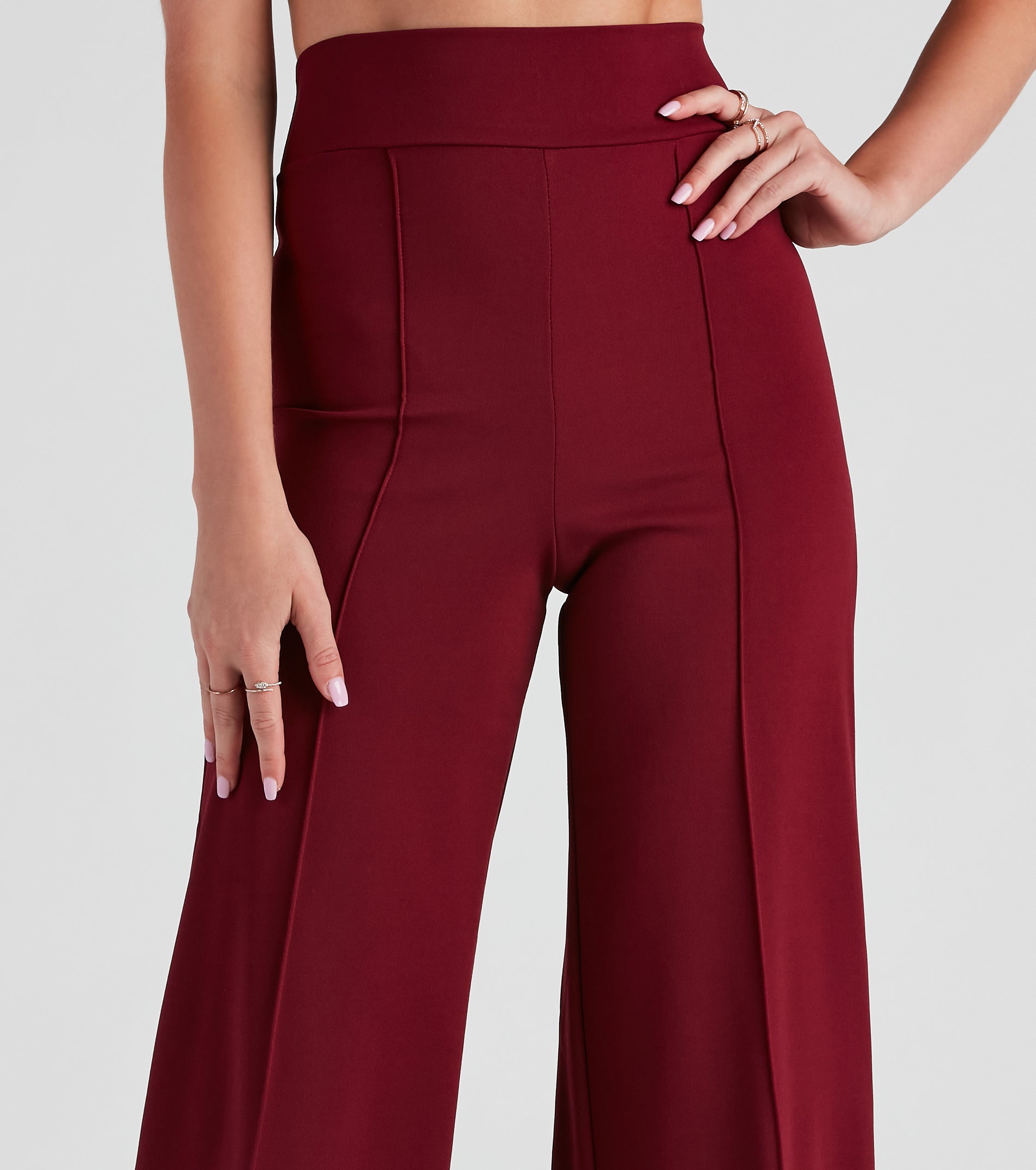 So Chic Crepe Wide-Leg Pants - Image 8
