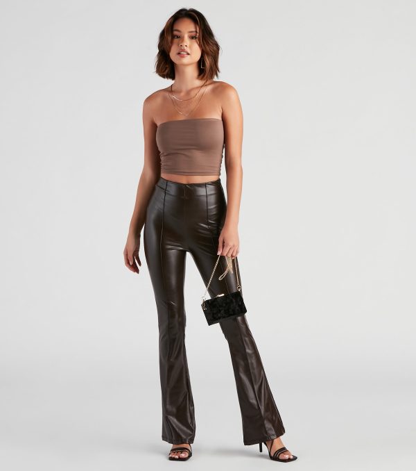 The Winner Faux Leather Flare Pants - Image 6