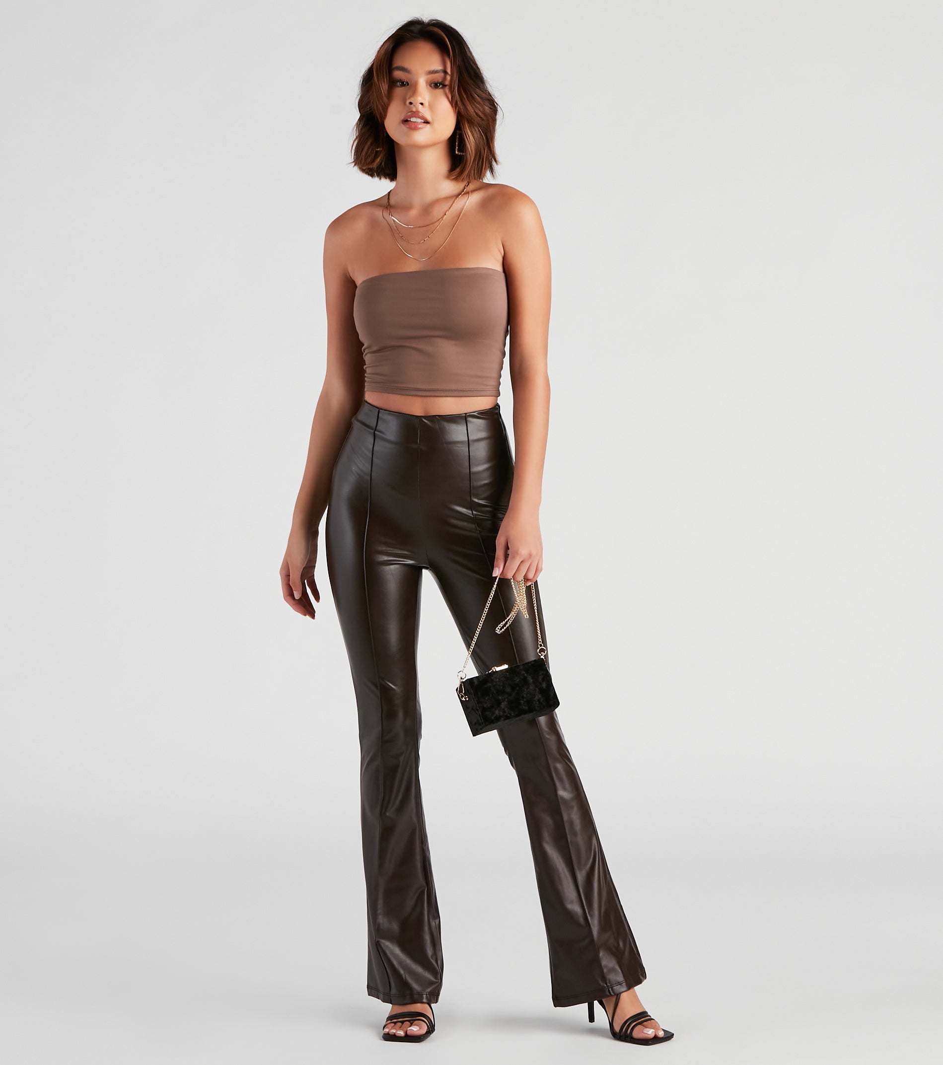 The Winner Faux Leather Flare Pants - Image 6