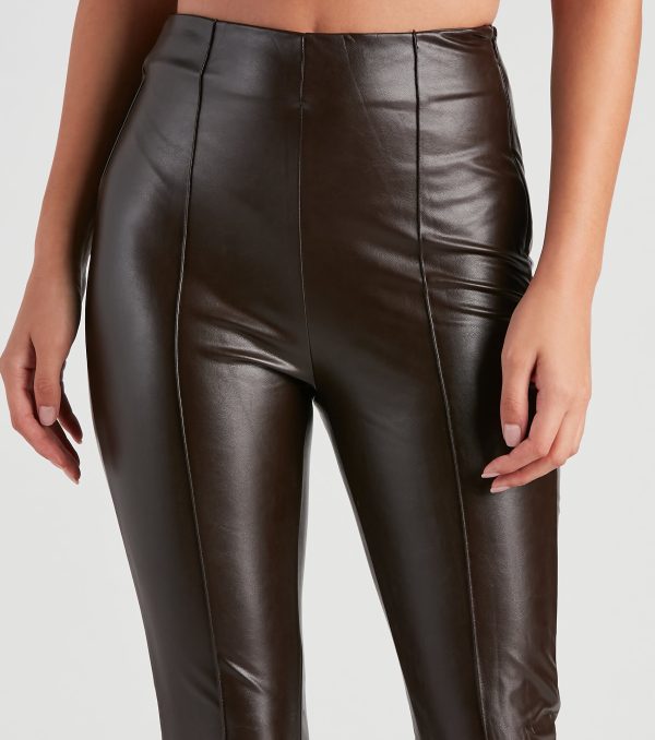 The Winner Faux Leather Flare Pants - Image 8