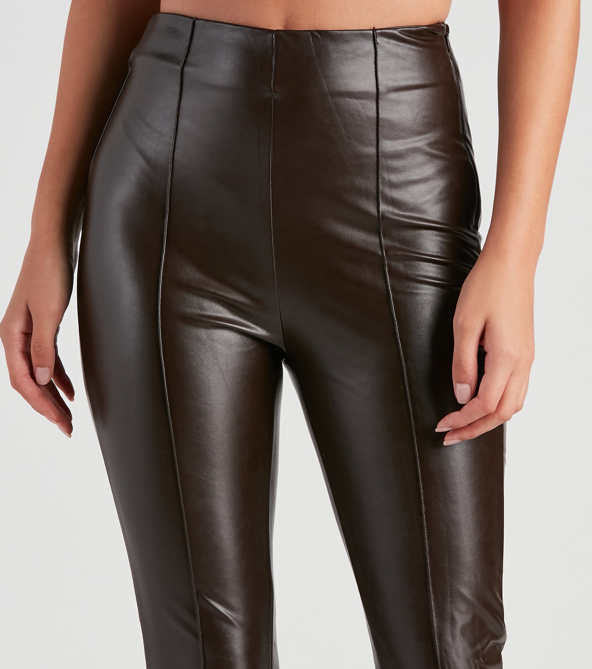 The Winner Faux Leather Flare Pants - Image 8