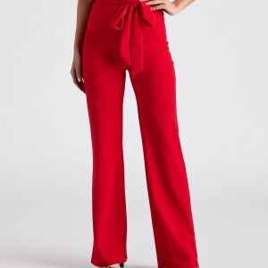 Sealed With Style Tie-Front Pants