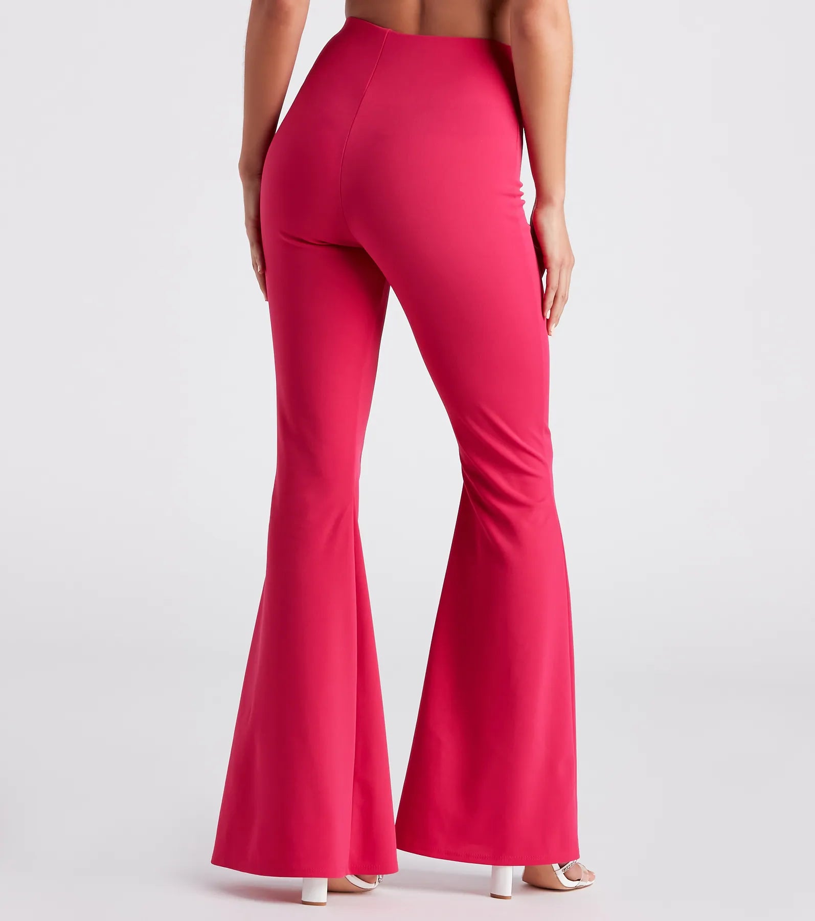 Split Decision Crepe Flare Pants - Image 7