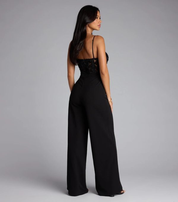 Bare Necessities Floral Applique Corset Jumpsuit - Image 2