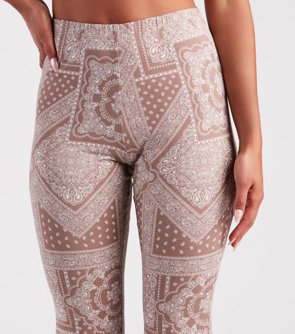 Casual Boho Vibes Paisley Flare Pants - Image 4