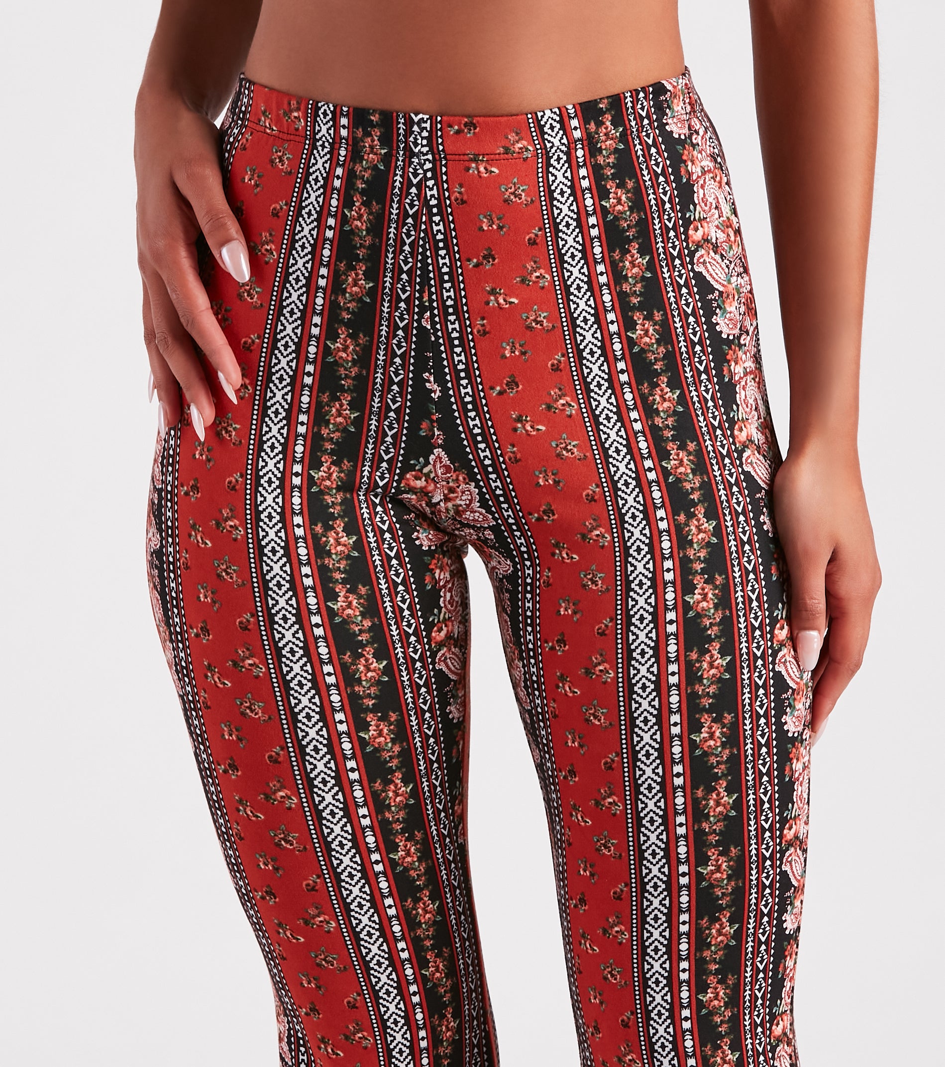 Fun And Free Boho High-Rise Flare Pants - Image 4