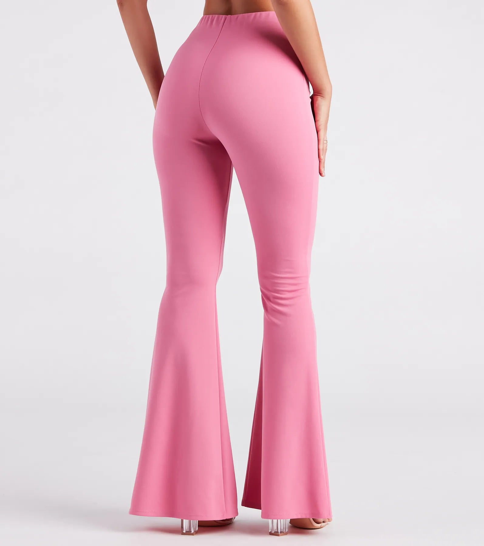 Split Decision Crepe Flare Pants - Image 3
