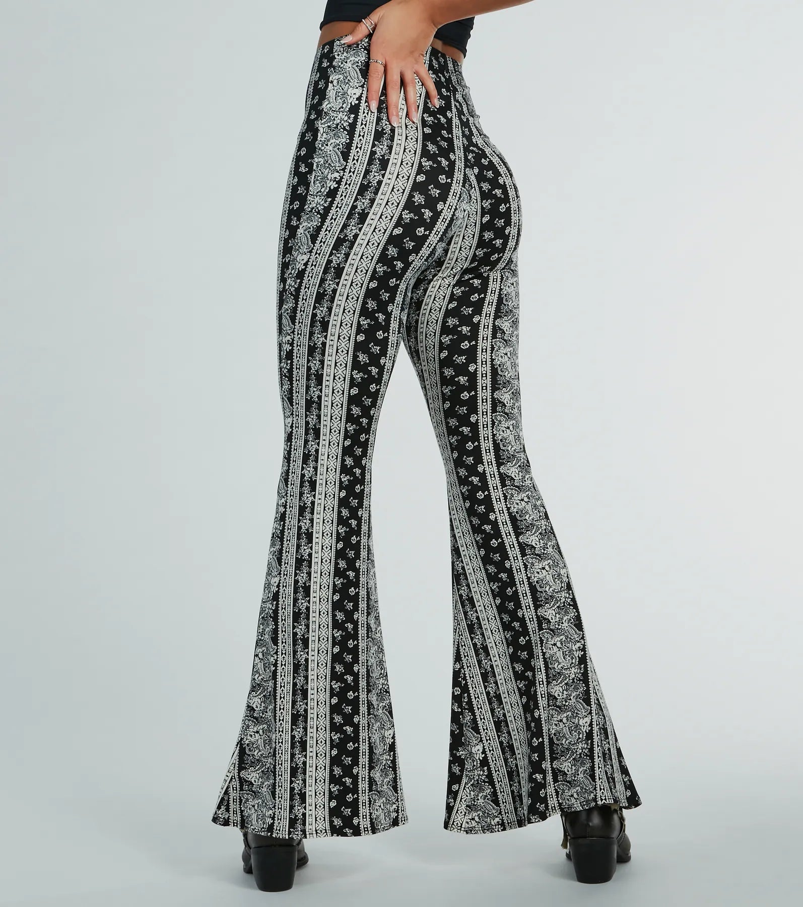 Free Spirit Chick High-Rise Boho Flare Pants - Image 3