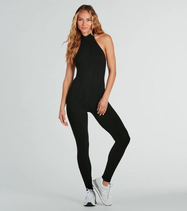So Essential Halter Rib Knit Jumpsuit - Image 3