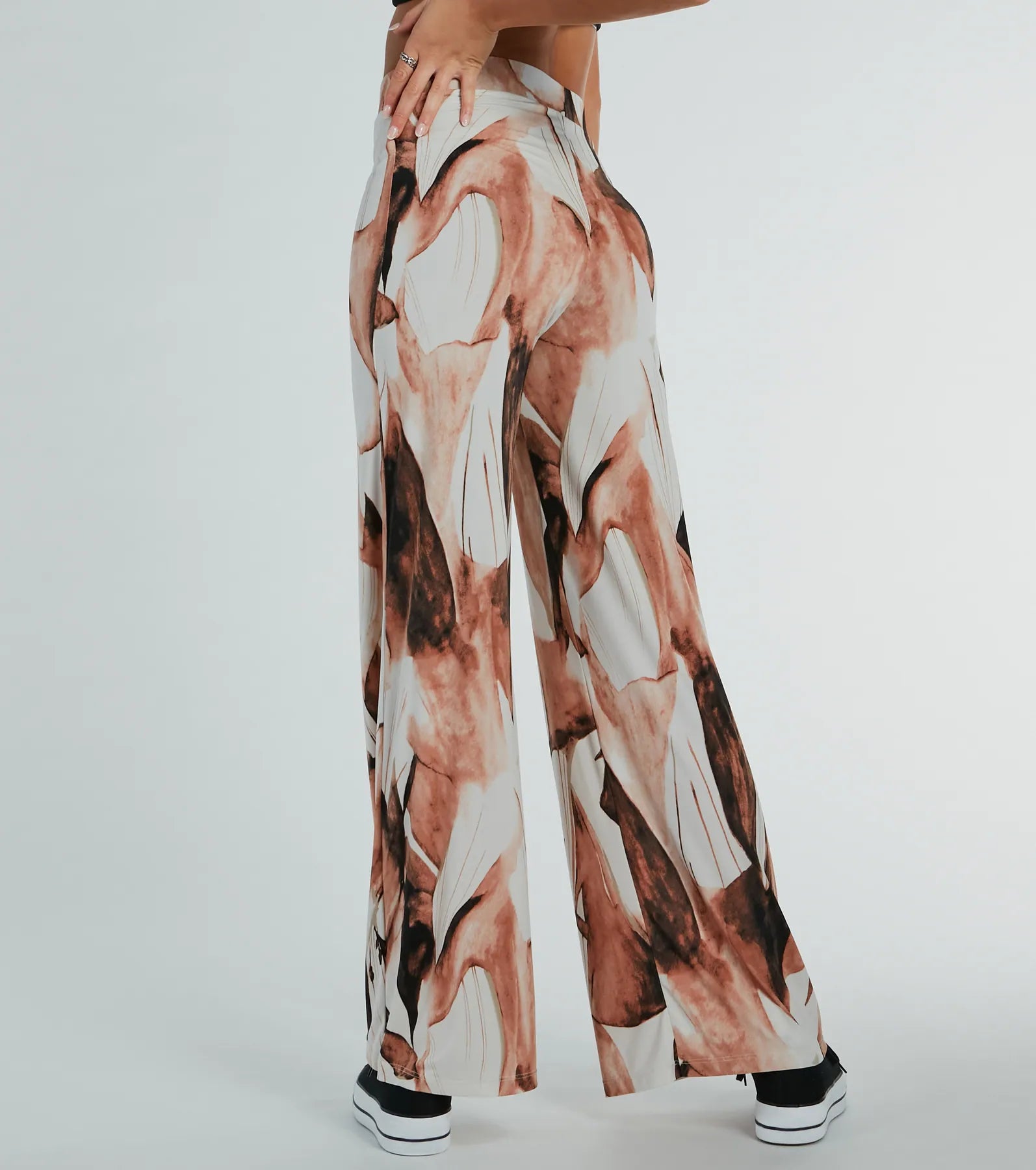 Like A Work Of Art Abstract Wide Leg Palazzo Pants - Image 2