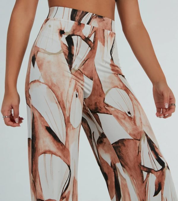 Like A Work Of Art Abstract Wide Leg Palazzo Pants - Image 4