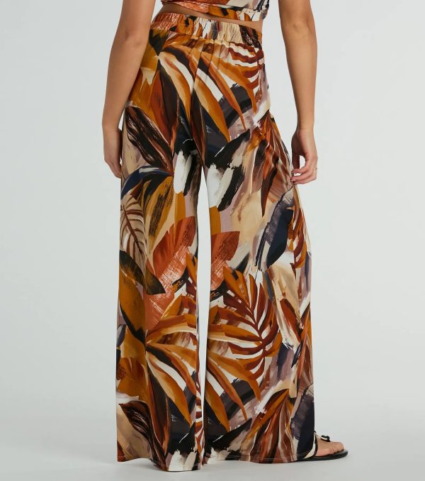 Vacay Ready Tropical Knit Wide-Leg Pants - Image 3
