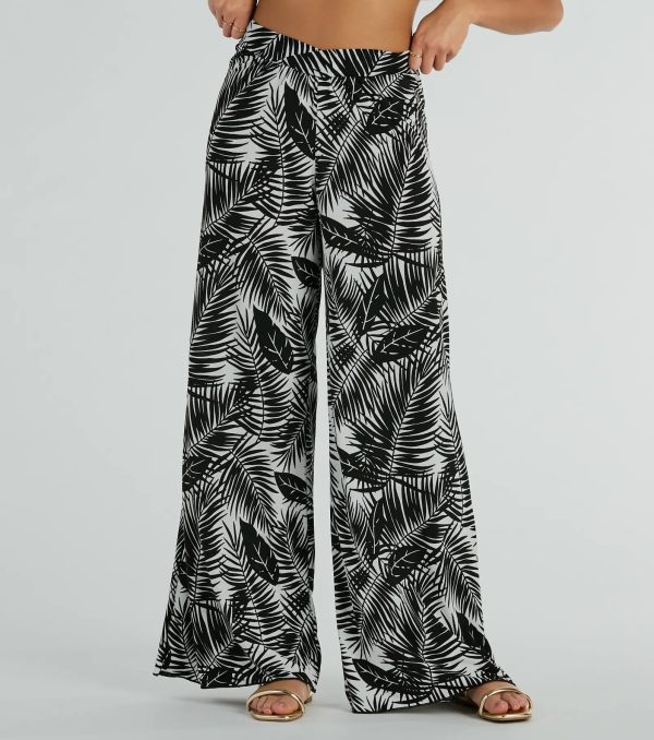 Time For Vacay High Rise Tropical Palazzo Pants - Image 2
