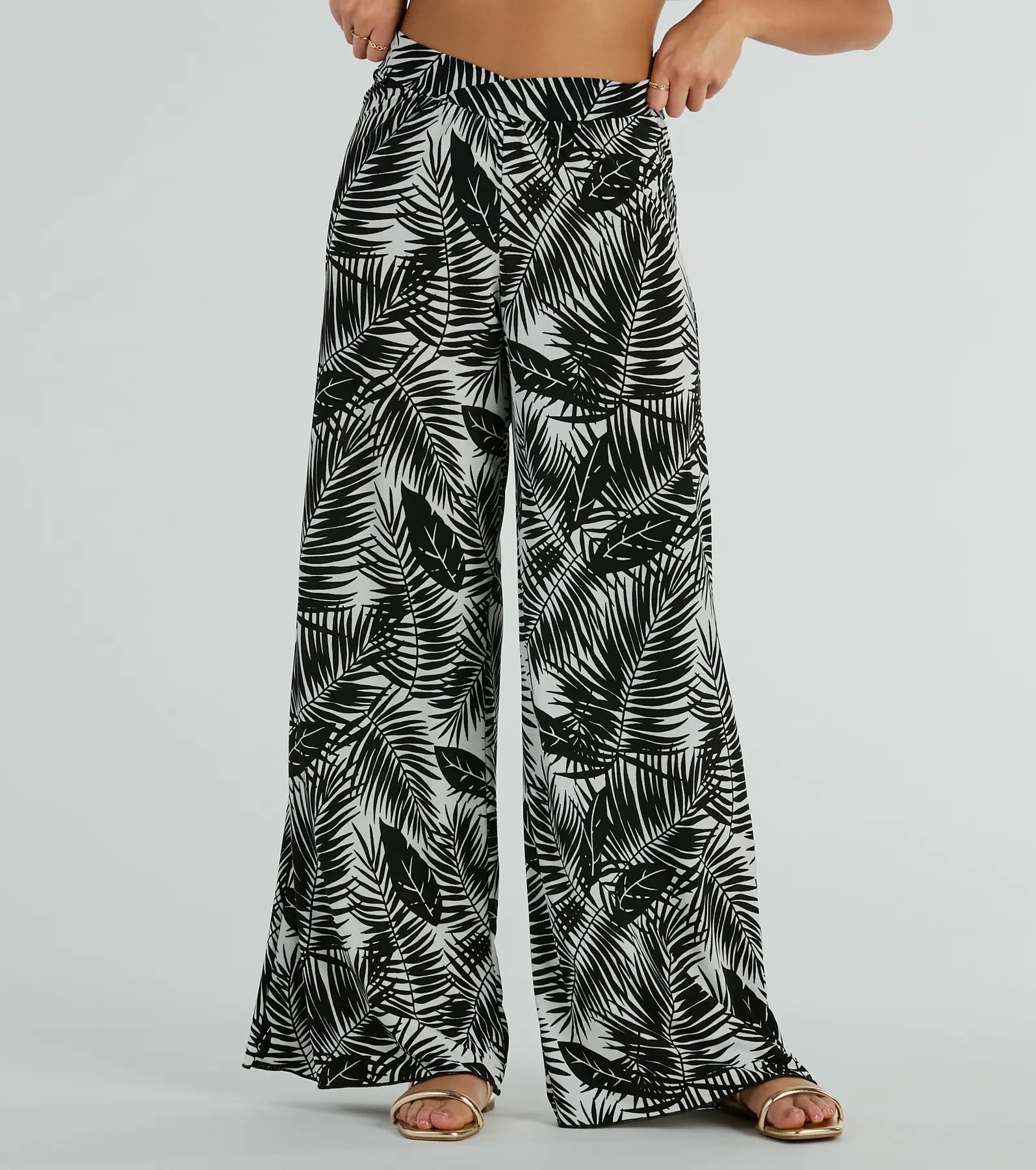 Time For Vacay High Rise Tropical Palazzo Pants - Image 2