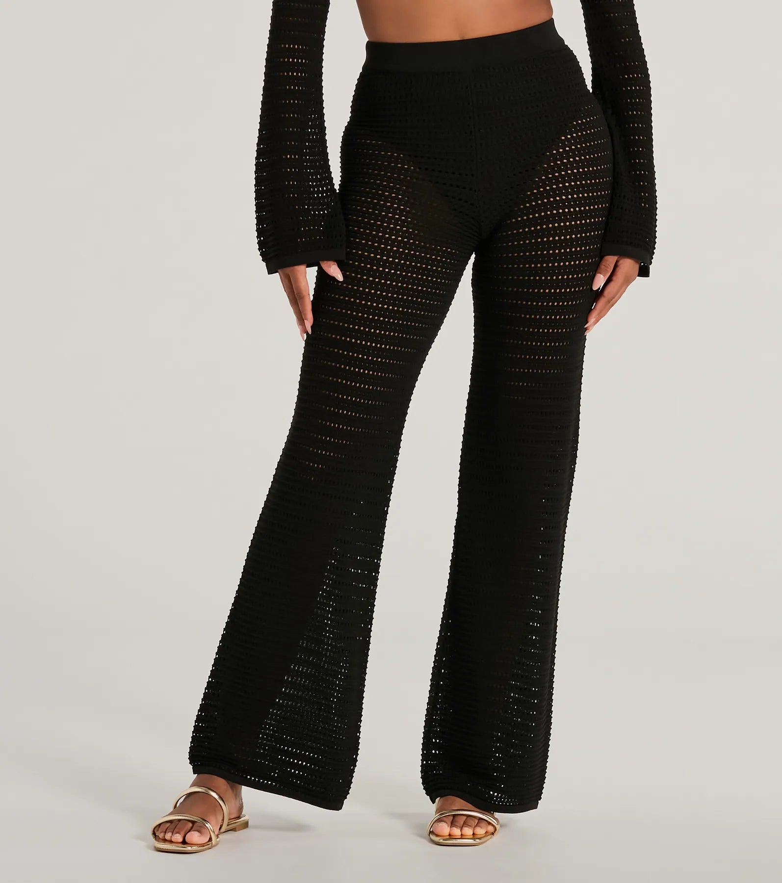Boho Cutie Crochet Wide-Leg Pants - Image 4