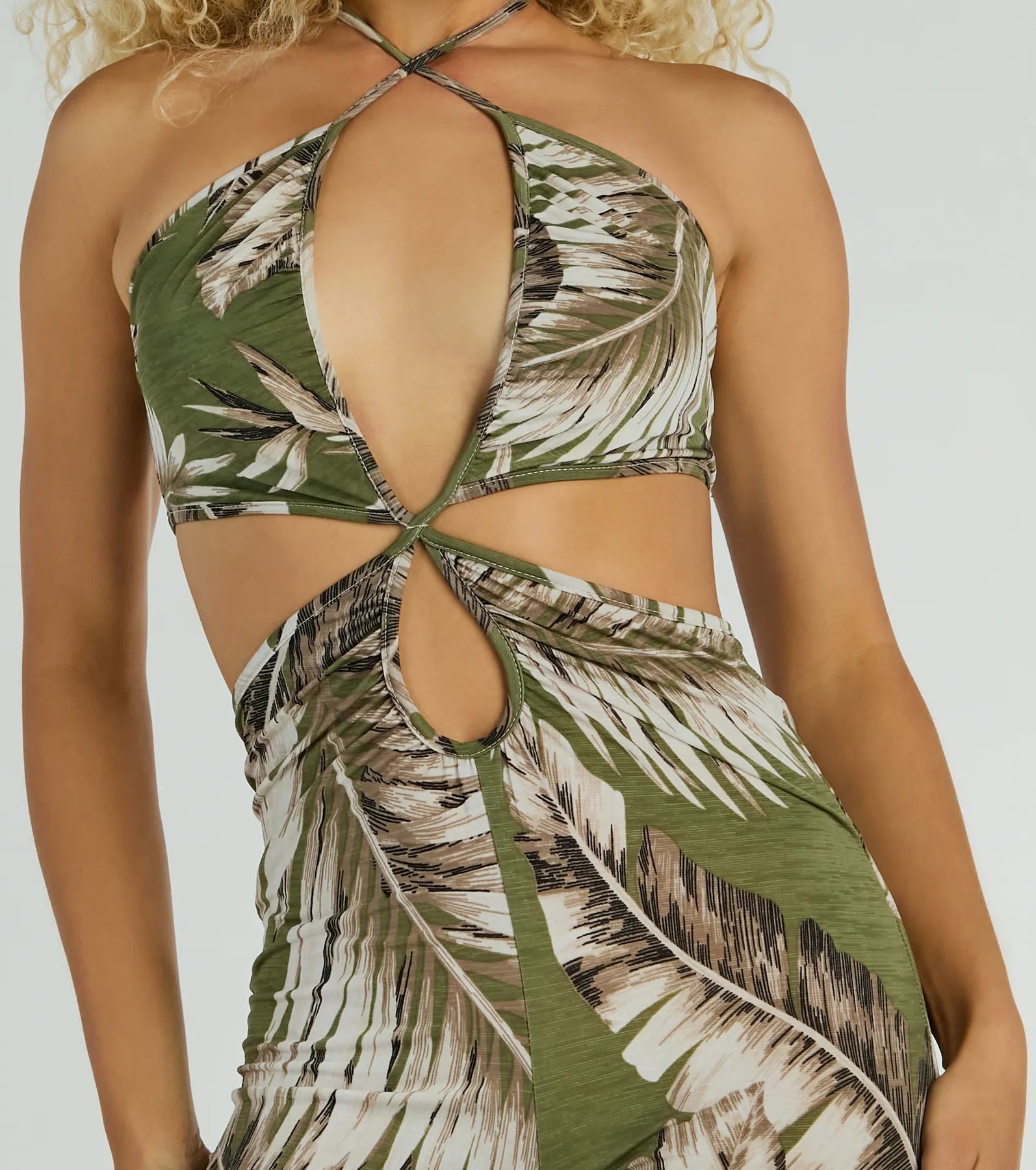 Paradise Awaits Cutout Tropical Knit Jumpsuit - Image 3