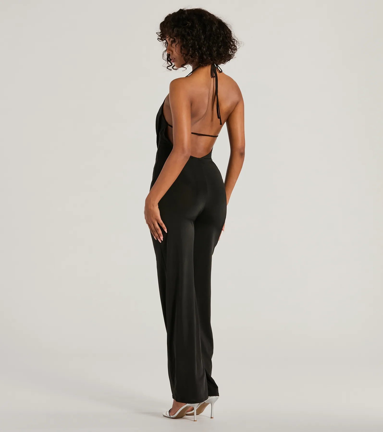 Impressive Momemt Cowl Neck Strappy Wide-Leg Jumpsuit - Image 2
