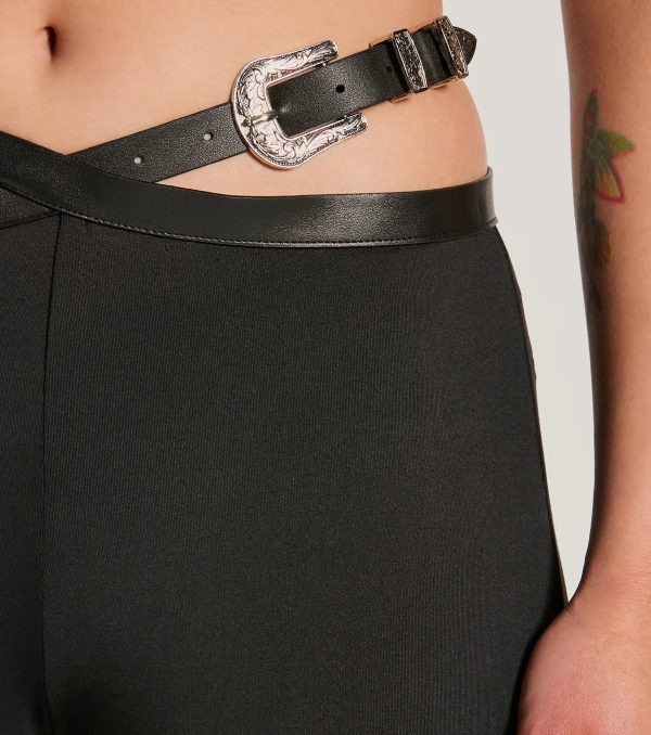 Country Edge Buckle High-Rise Waist Flare Pants - Image 3