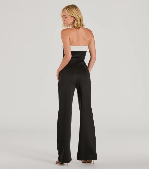 Thinking Out Loud Strapless Wide-Leg Jumpsuit - Image 2