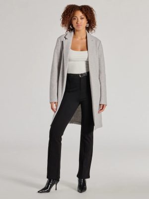 Modern Muse Ponte Knit Belted Tapered Pants