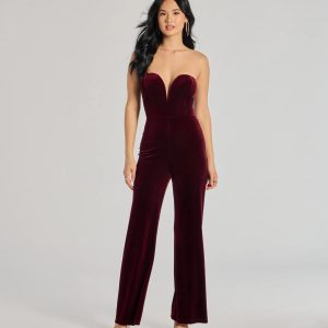 The Glam Factor Sleeveless Velvet Jumpsuit