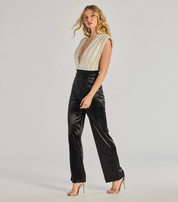 Radiant Era Glitter Lurex And Satin Jumpsuit - Image 4