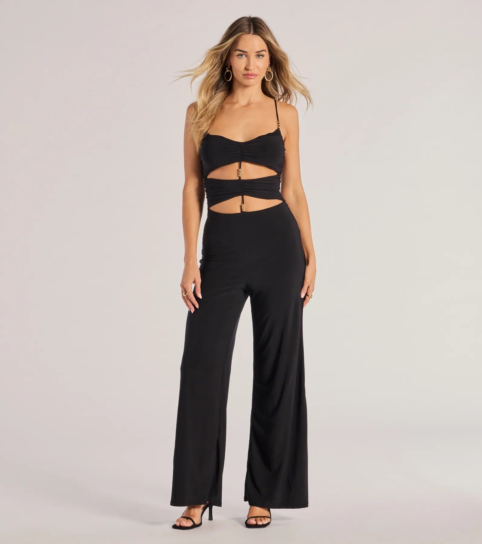 Double Take Wide-Leg Cutout Jumpsuit - Image 2
