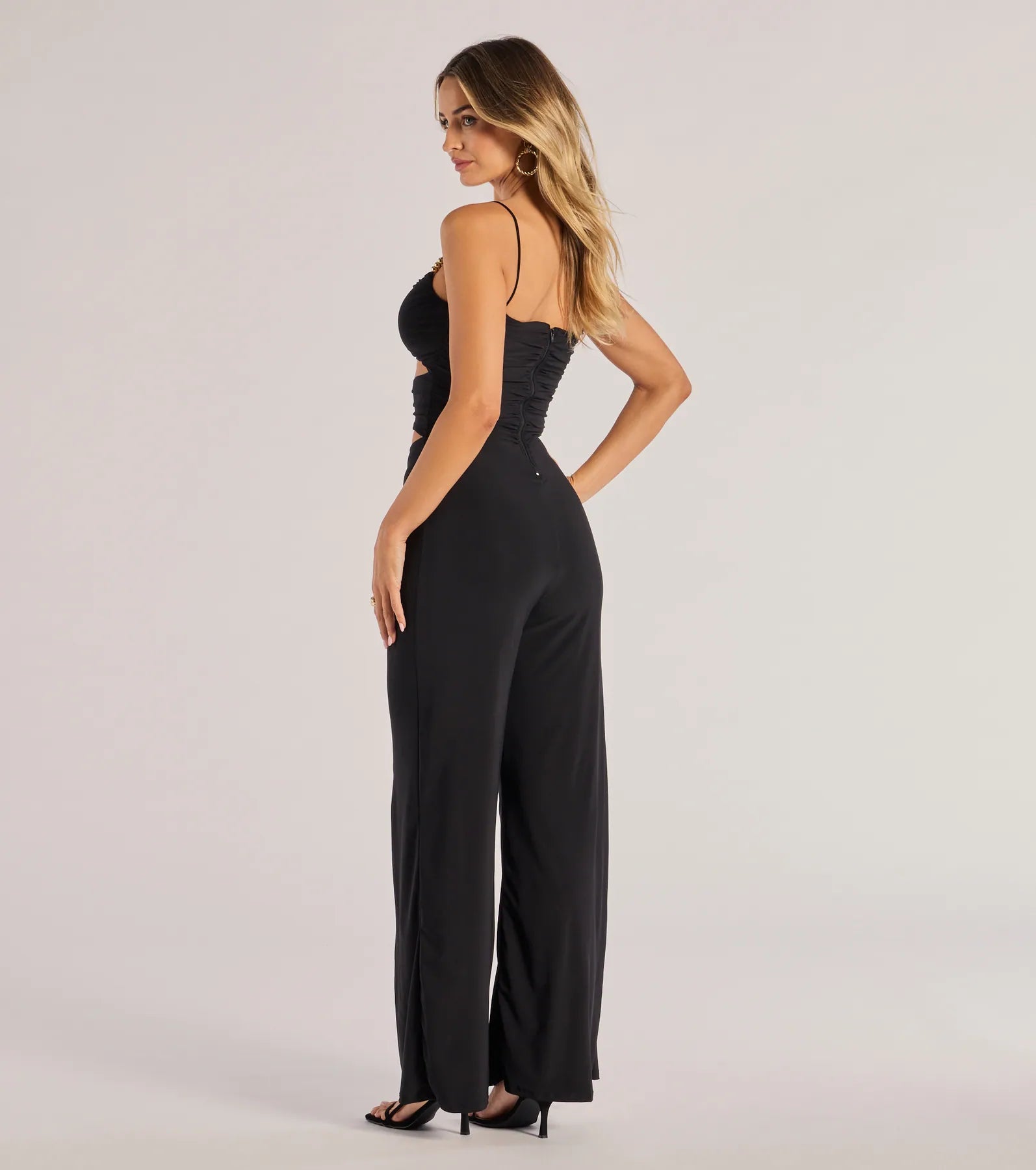 Double Take Wide-Leg Cutout Jumpsuit - Image 4
