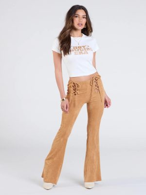 A Dose Of Attitude Lace-Up Flare Pants