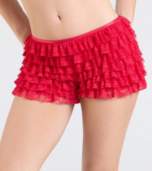 Chic Fairytale Tiered Lace Hot Shorts - Image 27