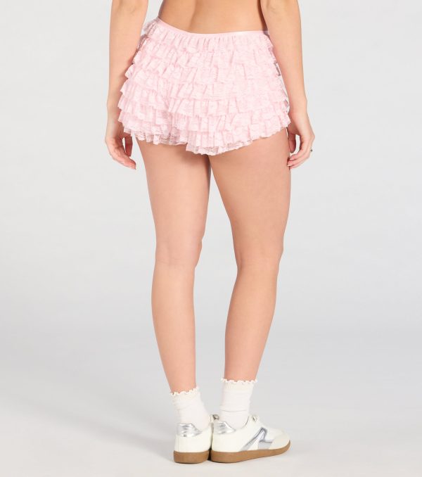 Chic Fairytale Tiered Lace Hot Shorts - Image 21