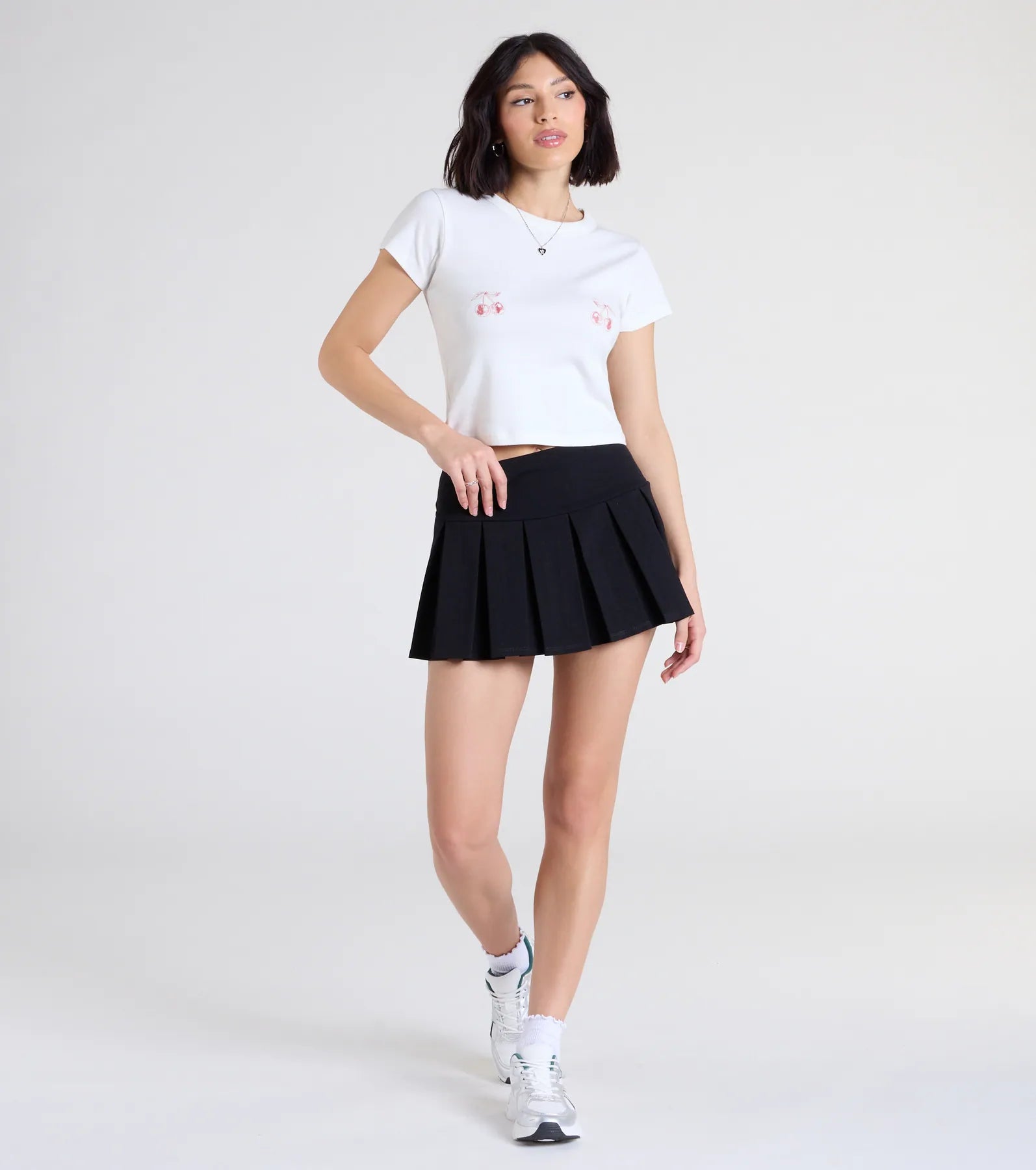School's Out High-Rise Pleated Ponte Skort - Image 3