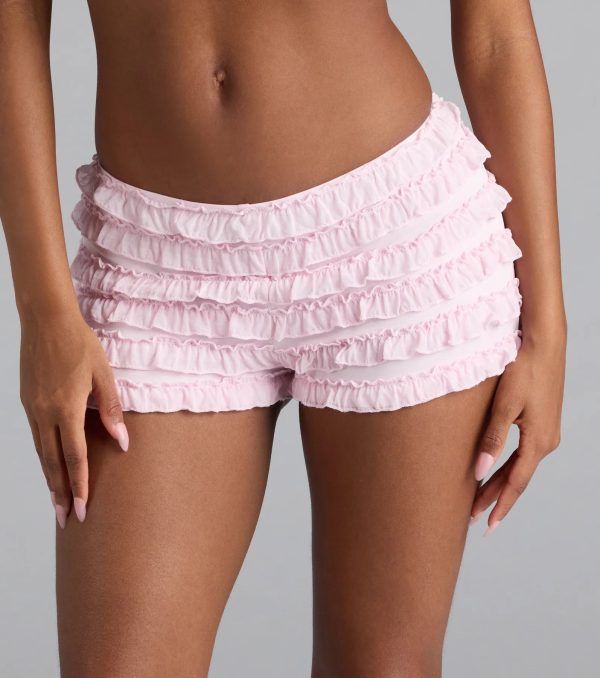 Summer Spice Low-Rise Ruffle Hot Shorts - Image 3