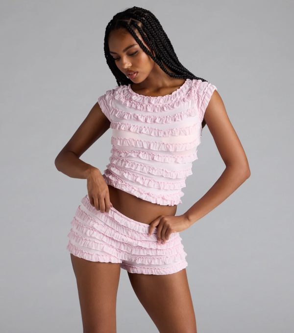 Summer Spice Low-Rise Ruffle Hot Shorts - Image 4