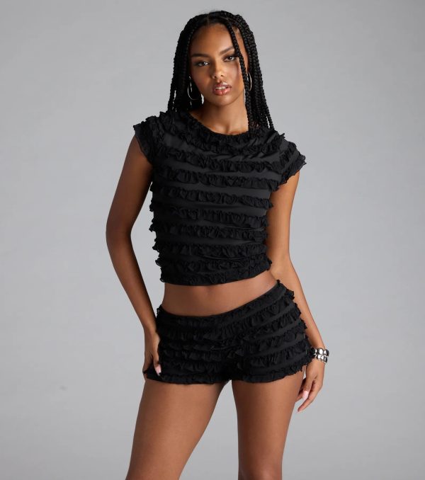 Summer Spice Low-Rise Ruffle Hot Shorts - Image 8