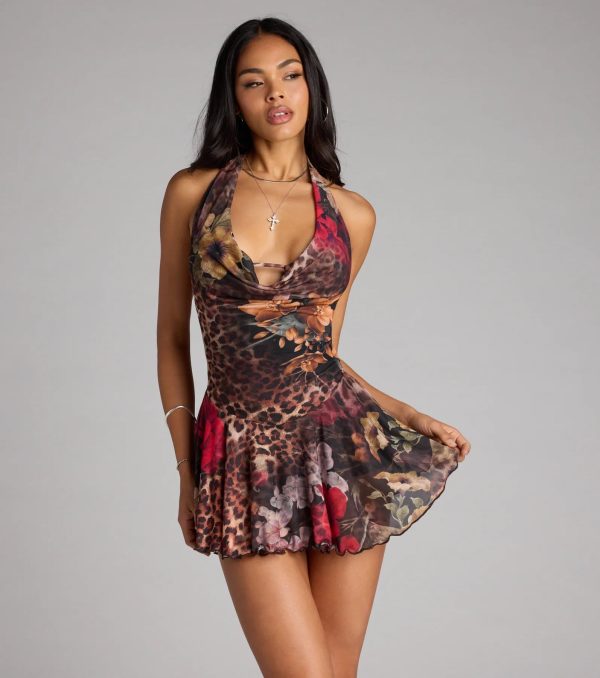 Wildflower Energy Cowl Halter Romper - Image 2