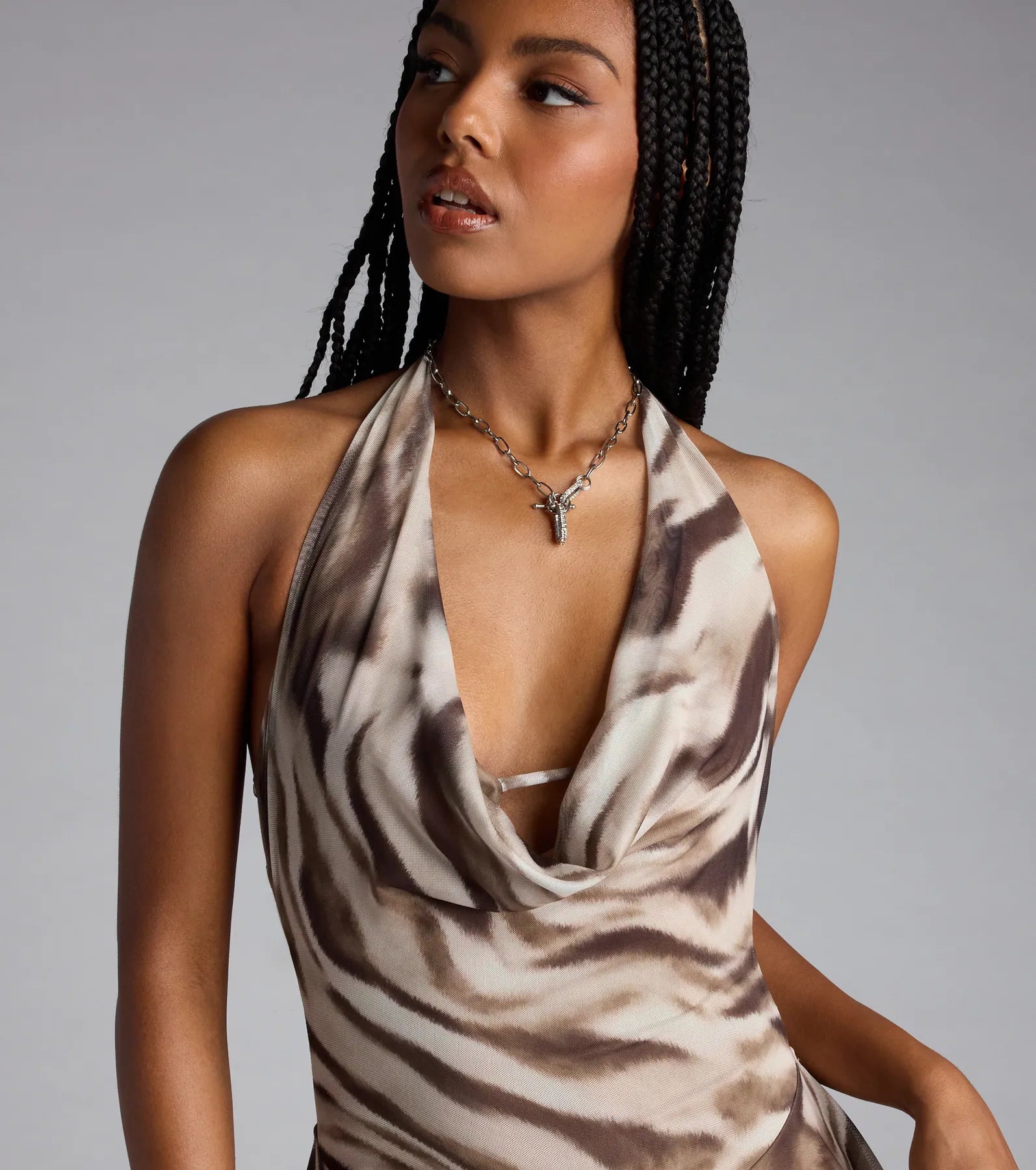 Wild Moves Only Halter Open Back Romper - Image 4