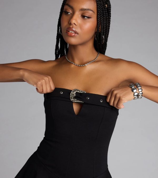 Hotter Than A Rodeo Strapless Romper - Image 4