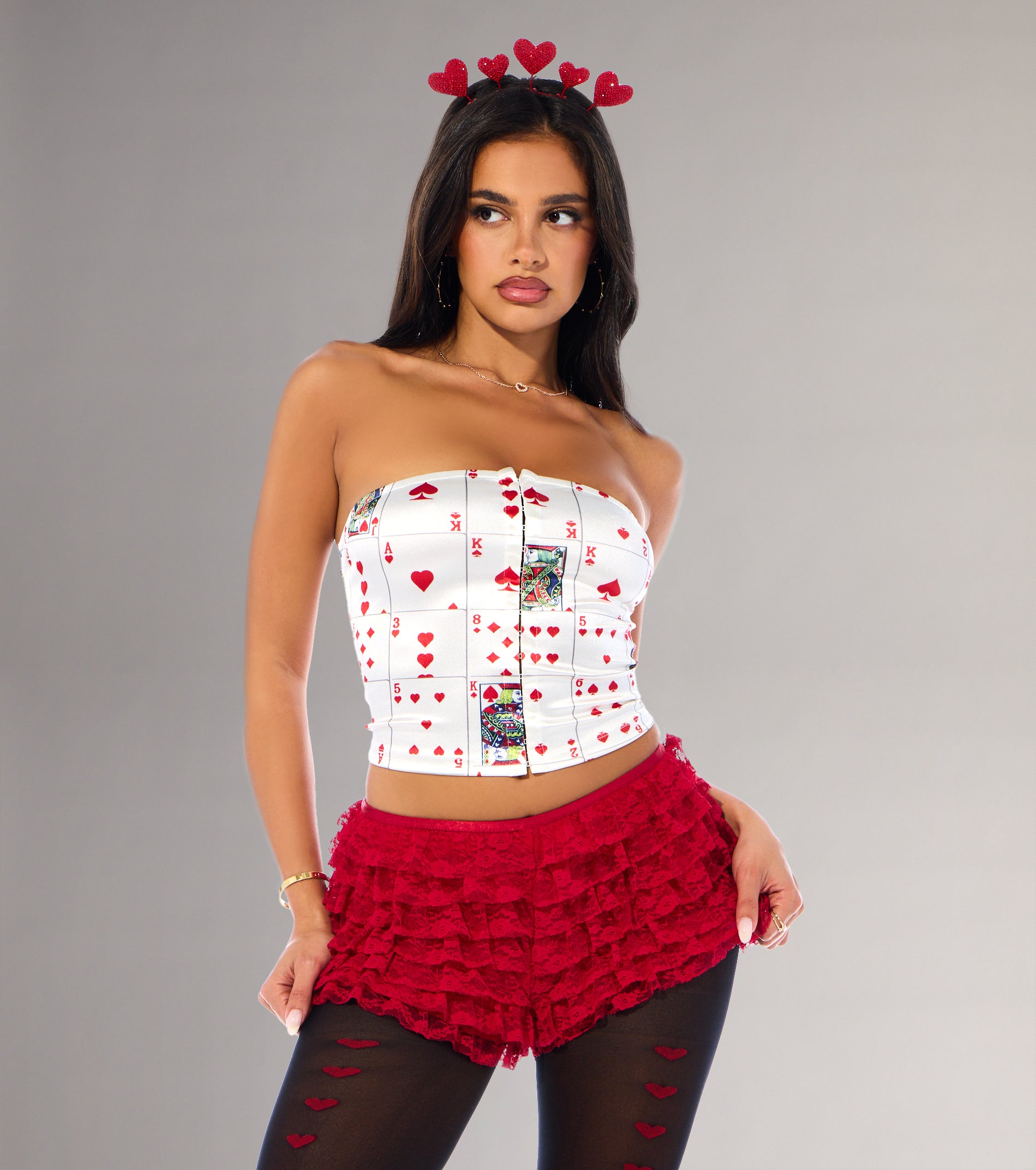 Chic Fairytale Tiered Lace Hot Shorts - Image 28