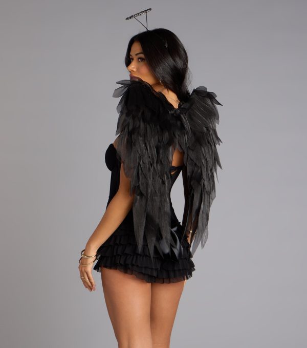 Playful Trouble Lace-Up Ruffle Romper - Image 2