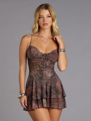 Fierce Instinct Lace-Up Romper