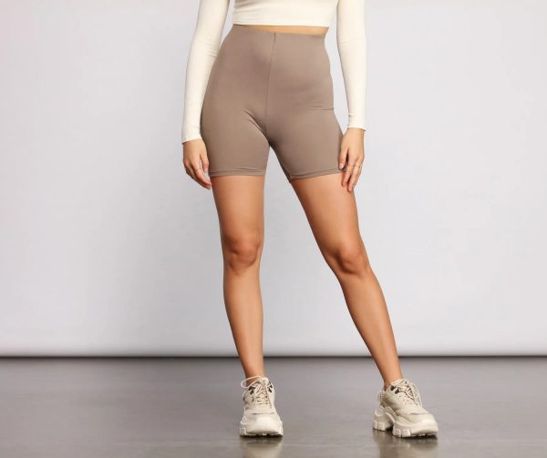 Brushed Knit Biker Shorts - Image 5