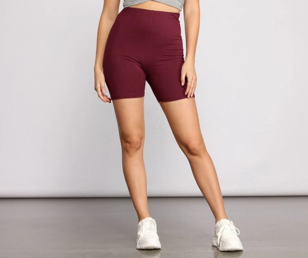 Brushed Knit Biker Shorts - Image 2