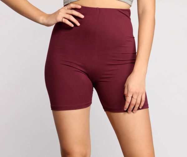 Brushed Knit Biker Shorts - Image 3