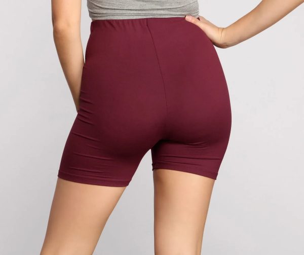 Brushed Knit Biker Shorts - Image 4