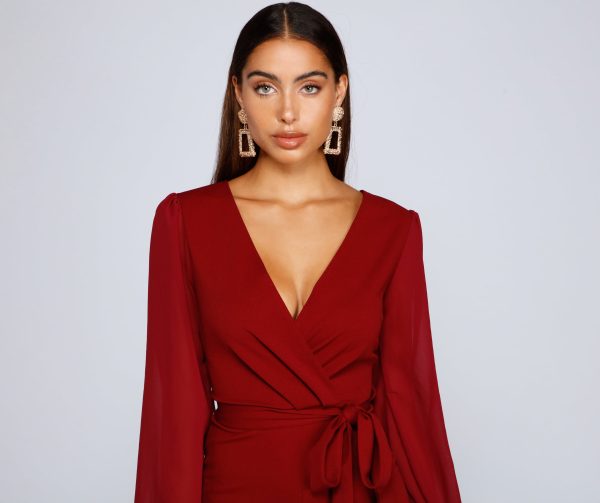 Perfectly Poised Plunging Chiffon Romper - Image 16