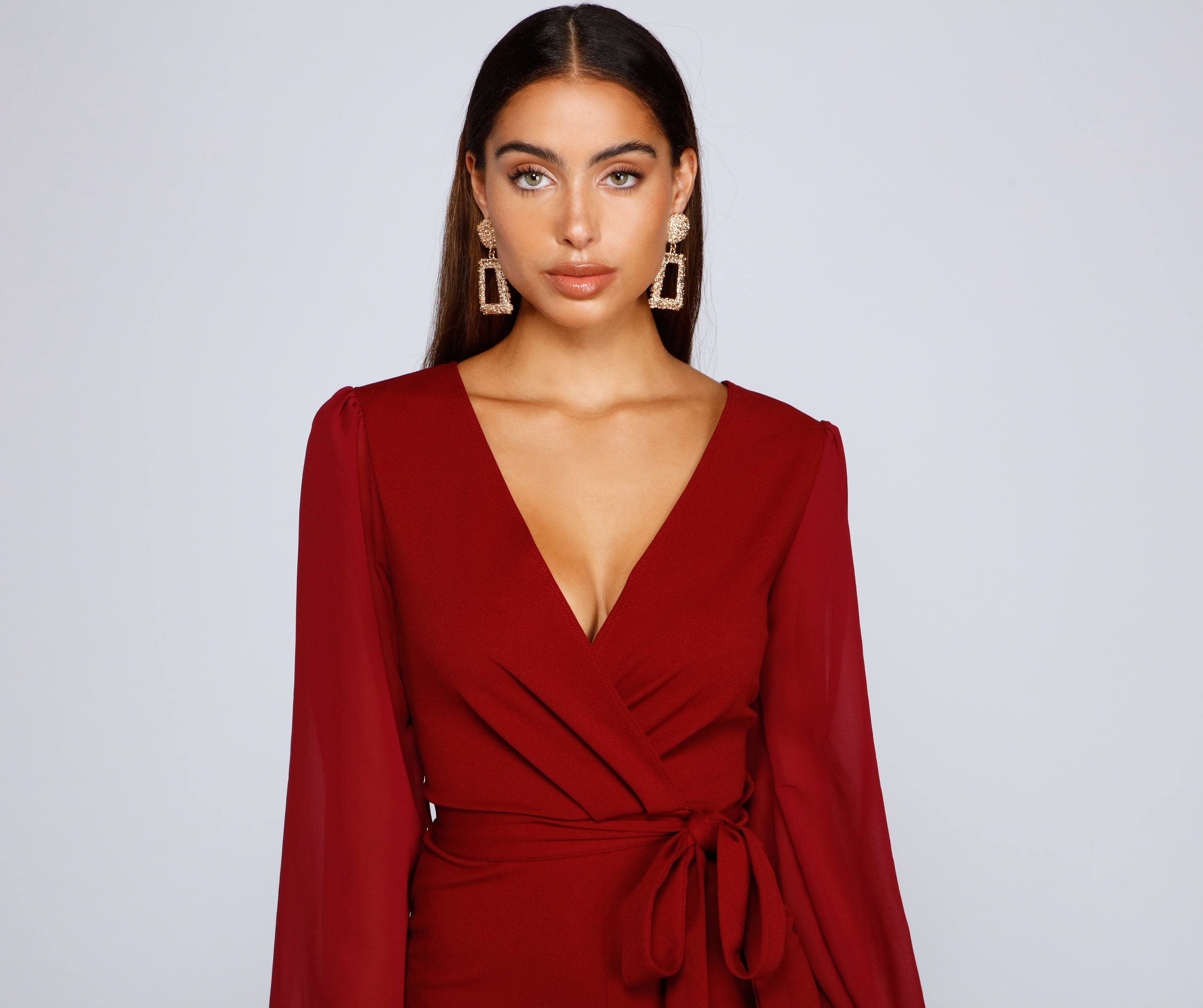 Perfectly Poised Plunging Chiffon Romper - Image 16