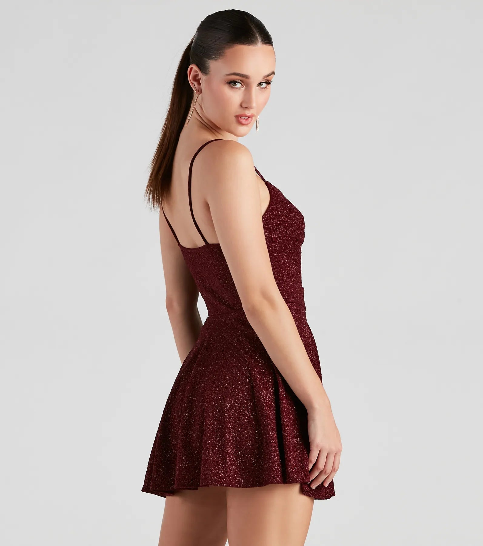 Twisted Style Glitter Skater Romper - Image 2